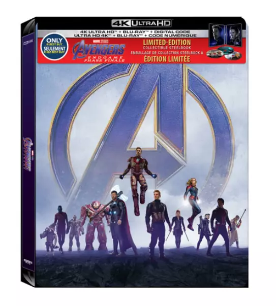 Avengers: Endgame Steelbook (4K Ultra HD + Blu-ray + Digital HD) - New/Sealed!