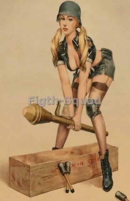 WW2 Picture Photo Army German Sexy Pantyhose Busty Pinup PIN-UP