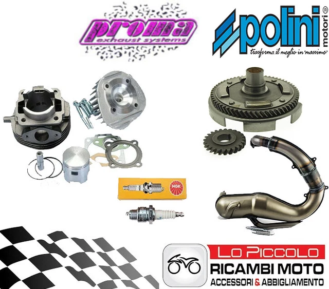VESPA PK 50 S ENGINE MODIFICATION KIT GROUP 115 Ø57.5 BELL MUFFLER ...
