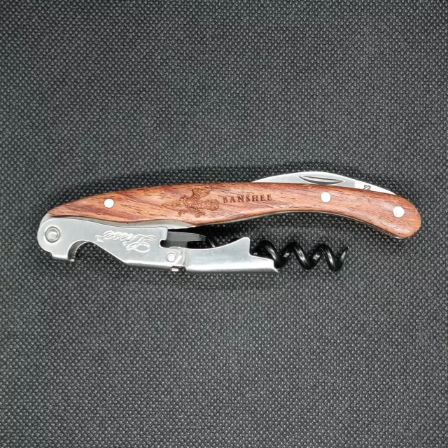 Banshee Lisse Stainless Steel Wood Corkscrew Wine Bottle Opener