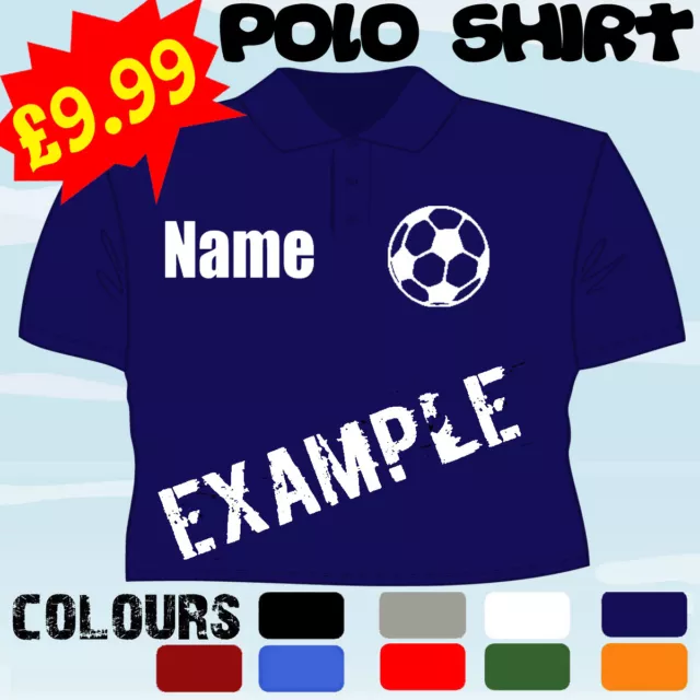 Football Team Player Club Personalised T Polo Shirt