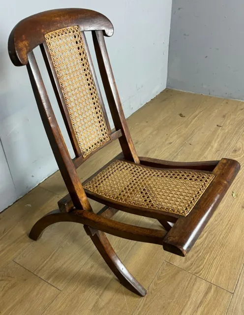 A Beautiful Rare Find Victorian 1890 Folding Campaign Child's Chair