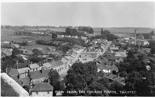 Early THAXTED  View from the Church Tower  Braintree  ESSEX   Postcard