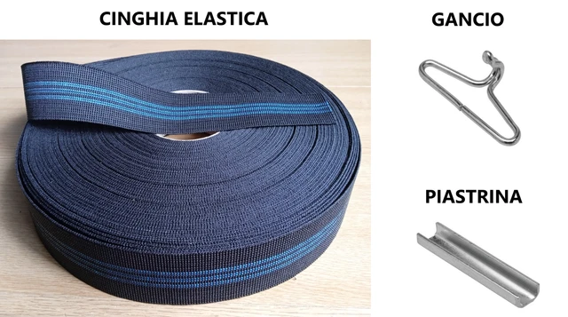 IPEA Cinghia Elastica Per Divano, Sedie, Poltrone, Tappezzeria – 10 Metri Di Lunghezza – Fascia Tirante Per Sedute E Schienali Per Divani – Diametro 70 Mm – 1 Riga (Confezione Da 2 - Foto 10