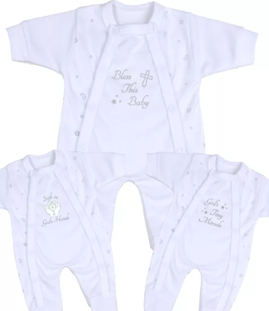 BabyPrem Premature Baby Clothes Sleepsuits Christening Faith Keepsakes 1.5-7.5b