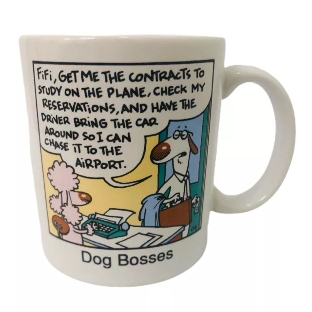 Funny  Dog Bosses Coffee Mug Animal Humor Hallmark Cards Shoebox Greetings