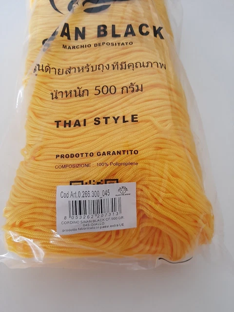 Cordini Swan Black Per Borse - 500g In Poliestere Beige Con Accessori Per Cucito