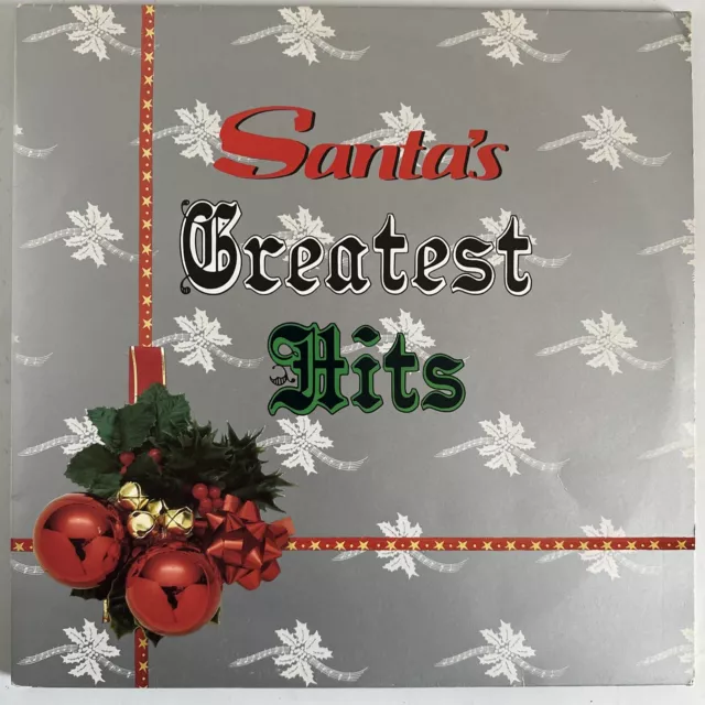 Santa’s Greatest Hits Vinyl 2-Lp Christmas Hits Bowie Abba Johnny Cash Nr Mint