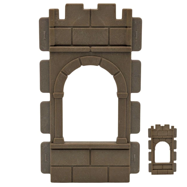 PLAYMOBIL Muro Grigio Con Feritoia Per Castello - Medioevo 3666 3667 - Usato