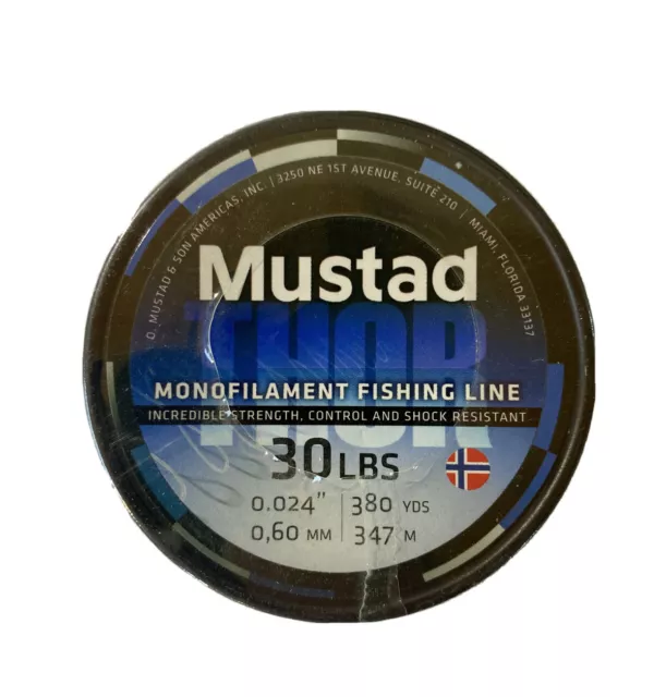 MUSTAD THOR 30 lbs Monofilament Fishing Line Clear 0.024 0.60mm 380yds  347m $11.99 - PicClick