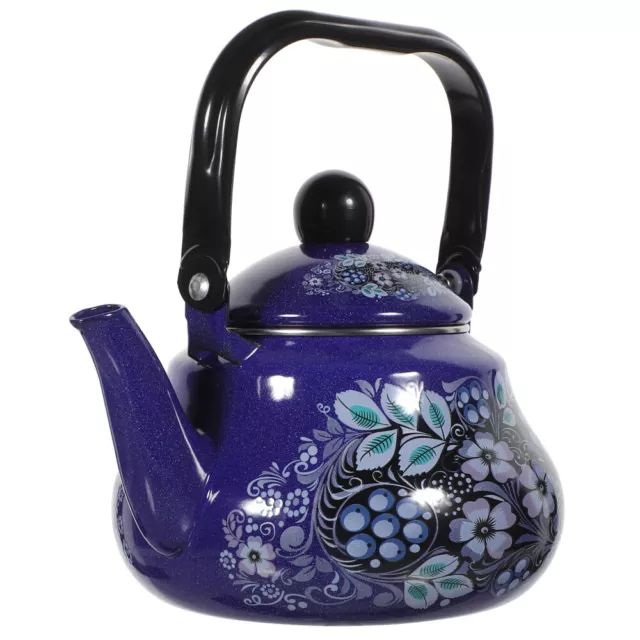 Enamel Tea Kettle Kitchen Decorative Water Boiling Pot Large-capacity