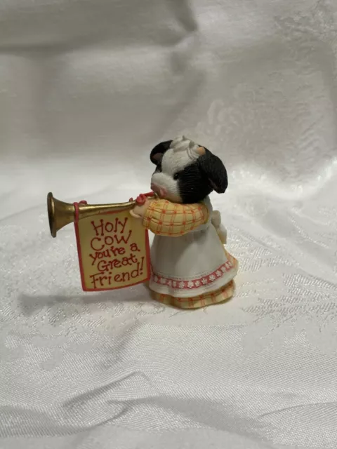 Marys Moo Moos Holy Cow You're A Great Friend! Cow Figurine Retired Enesco