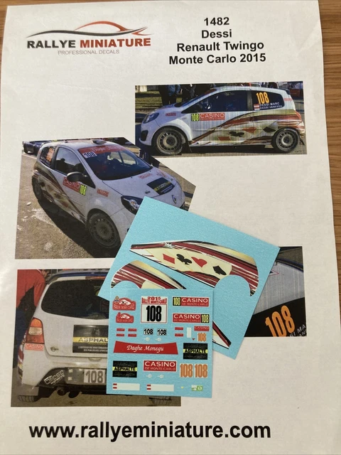 DECAL CALCA 1 43 RENAULT 21 TURBO N°25 Rally WRC monte carlo 1989 montecarlo EUR 12,00 - FR