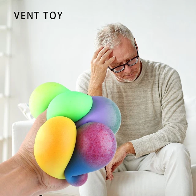 Giocattolo Palla Colorata Divertente TPR Sfere Spremere Cambia Colore Schiuma Morbida Giocattoli Fidget