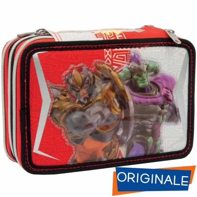 Astuccio Triplo 3 Zip Con Corredo Gormiti Giochi Preziosi