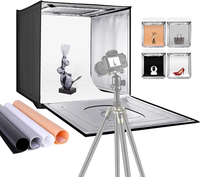 Photo Studio Luce Scatola 50Cm Tenda Luce Di Ripresa Luminosità Regolabile Piegh