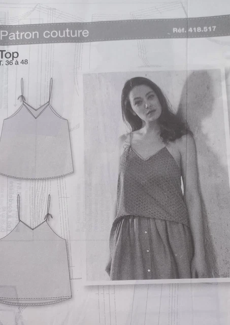 Patron Couture TOP NOUÉ Femme - Modes & Travaux Mars 2023 - Tailles 36 à 48, Neuf