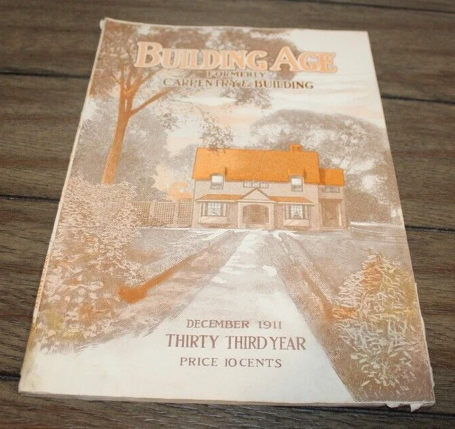 Antique December, 1911 BUILDING AGE MAGAZINE Architecture ADS++ Tools