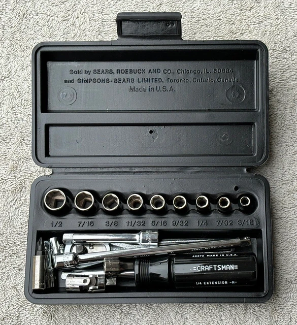 VINTAGE CRAFTSMAN 1/4” Ratchet & Socket Set Extensions Joint Adapter