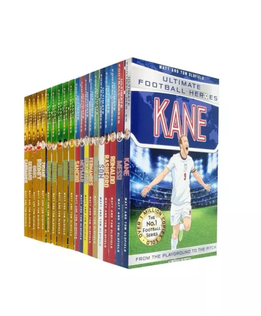 Ultimate and Classic Football Heroes Collection 20 Books Set Pack Messi, Ronaldo