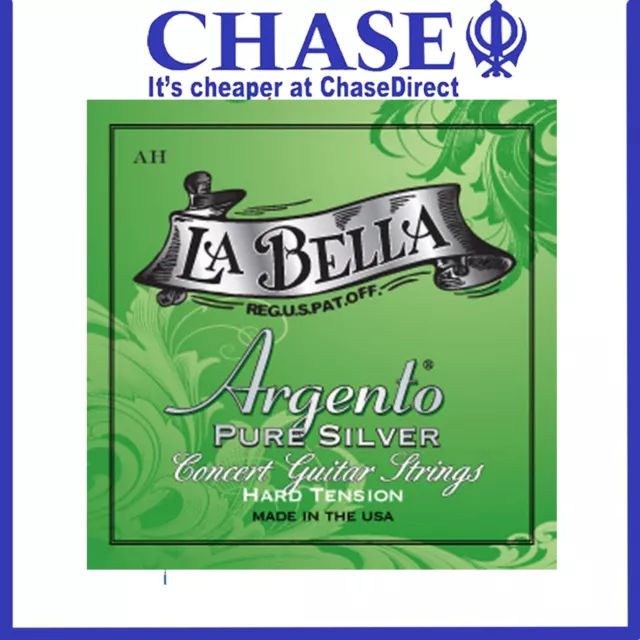 La Bella Argento Pure Silver Concert Guitar String High Tension Silver Strings