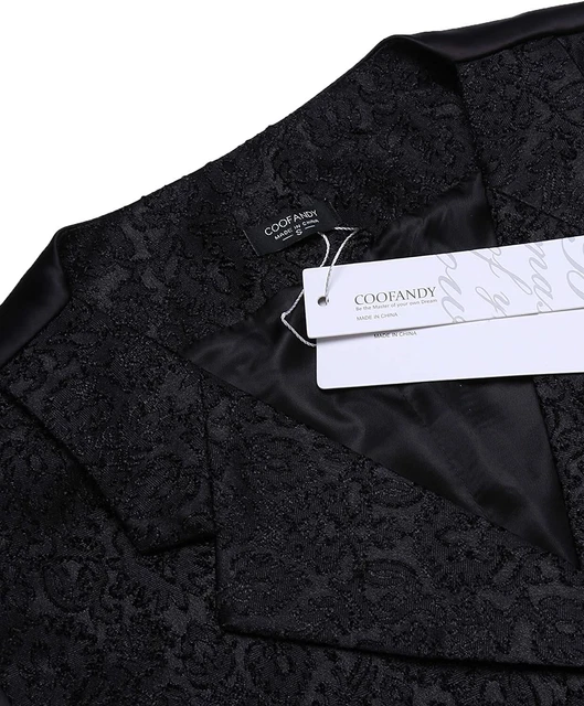 COOFANDY Mens Victorian Vest Steampunk Double Breasted Suit Vest Slim Fit Brocad