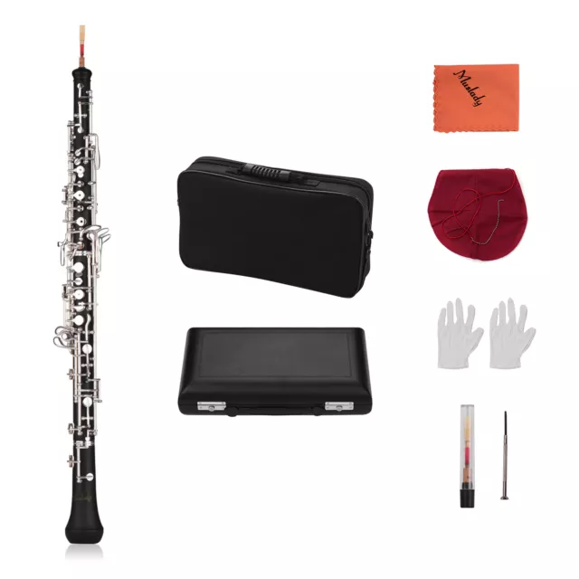 Professional Oboe C Key Semi-automatic Style Nickel-plated Keys Oboe Instrument