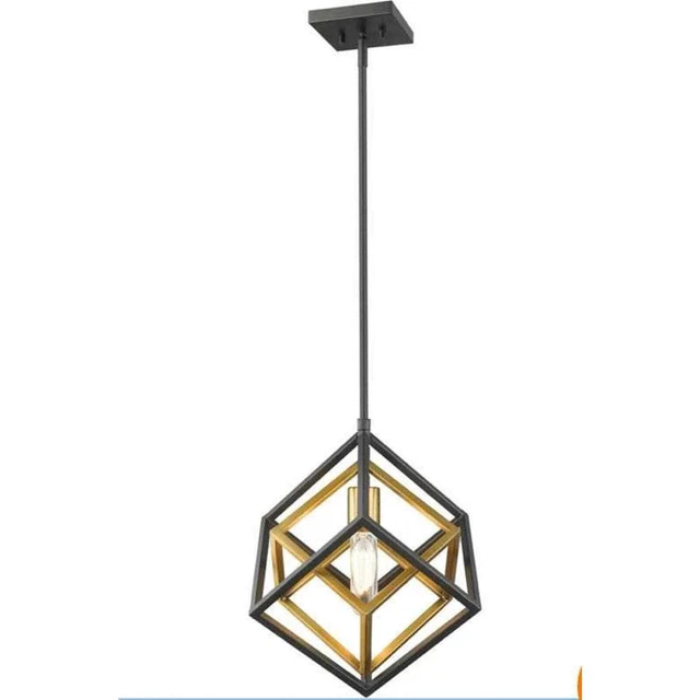 Euclid 1 Light 12 inch pendant light of  Olde Brass/Bronze