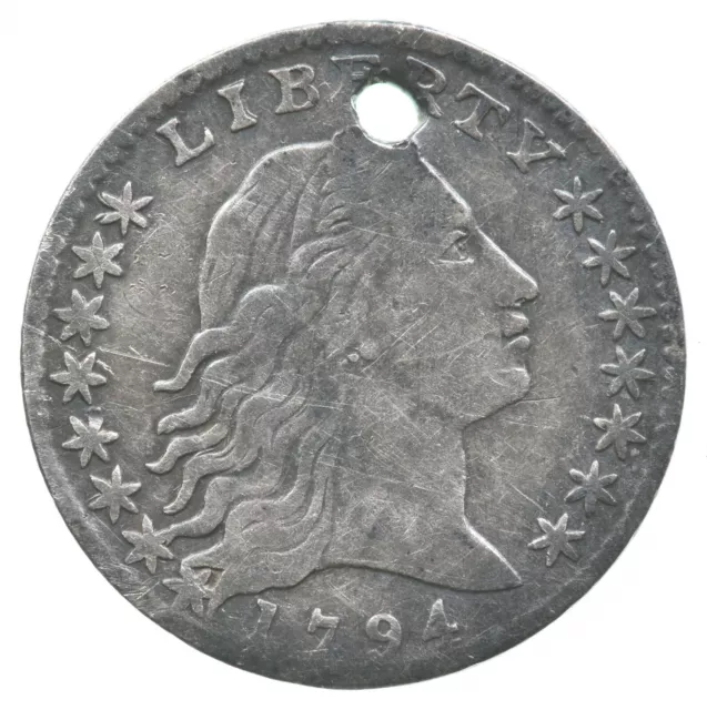 1794 Flowing Hair Half Dime Holed *2506 1794 Flowing Hair Half Dime Holed *2506