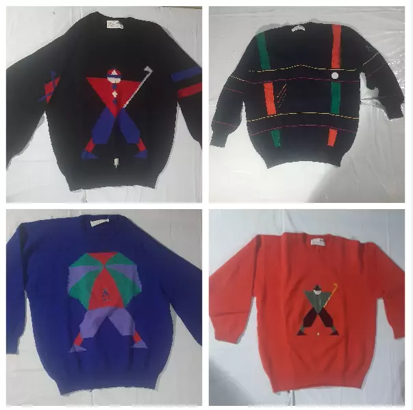 VINTAGE PRINGLE NICK Faldo Jumper Mens Medium Golf Pure Wool Golfer 80 s 44.99 PicClick UK