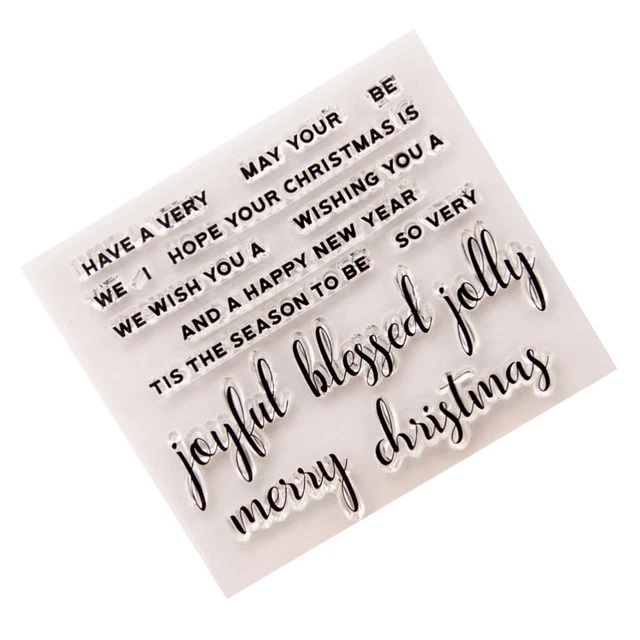 Words Clear Stamps Sentiments Clear Stamps Christmas Greeting Stamps