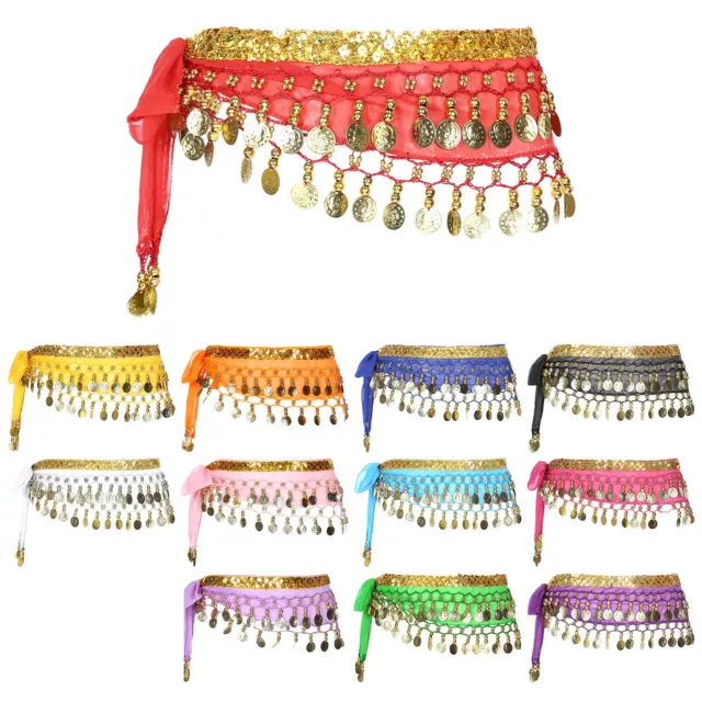 Women Skirt Yoga Dancing Costume Lace-Up Hip Scarf Practice Belly Dance Belts