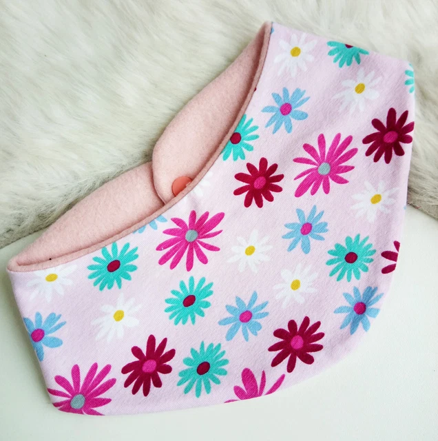 NEU * Halstuch mit FLEECE * Kinder * Baby * Dreieckstuch * Schal * Blumen