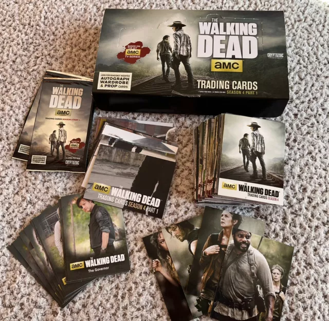 Walking Dead Season 4 Part 1 Complete Master Set ( Base Set And 3 Insert Sets)