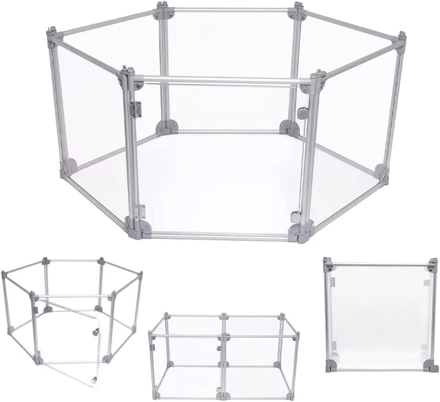 Foldable Dog Playpen Pen, Durable Indoor Outdoor Portable Crate Kennel Safe Acce