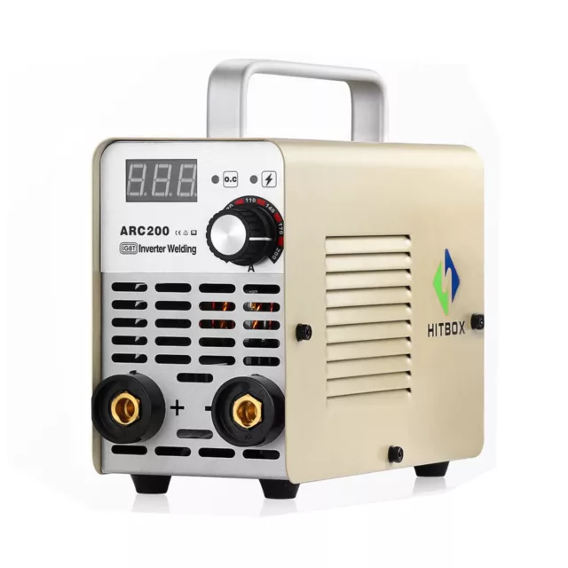 HITBOX 110V/220V MMA ARC Welding Machine Portable DC IGBT Inverter Welder 200A
