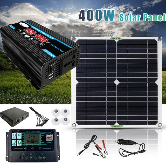 Complete Solar Panel Kit 4000W Power Inverter Kit 12V Battery Charger Controller