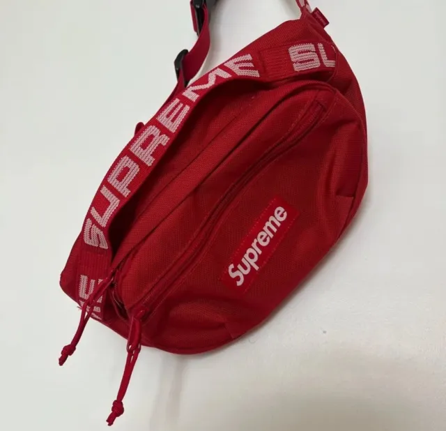 SUPREME SS18 RED Nylon Waist Bag $95.00 - PicClick