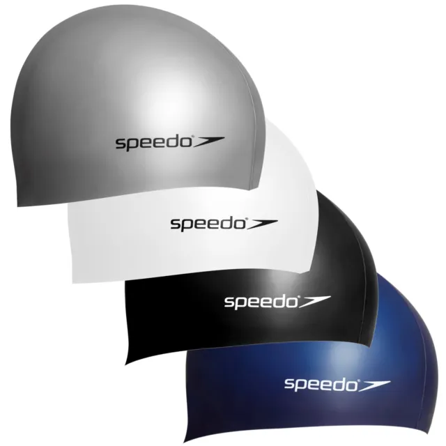 Speedo Plain Flat Silicone Cap Badekappe für Erwachsene Schwimmhaube NEU&OVP