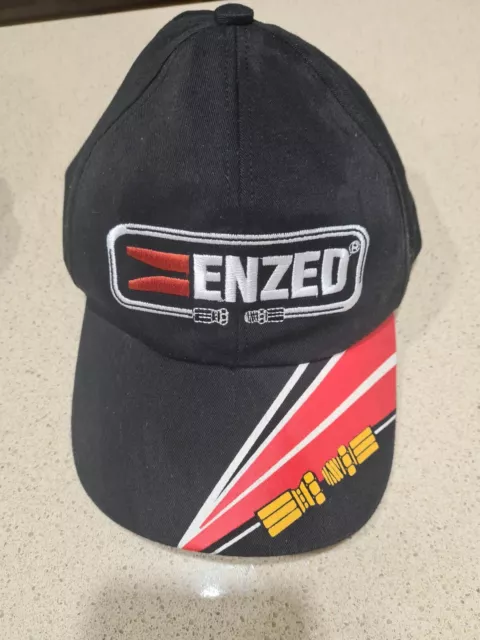 Enzed Black Cap Hat Hydraulic Earthmoving Adjustable Strap One Size