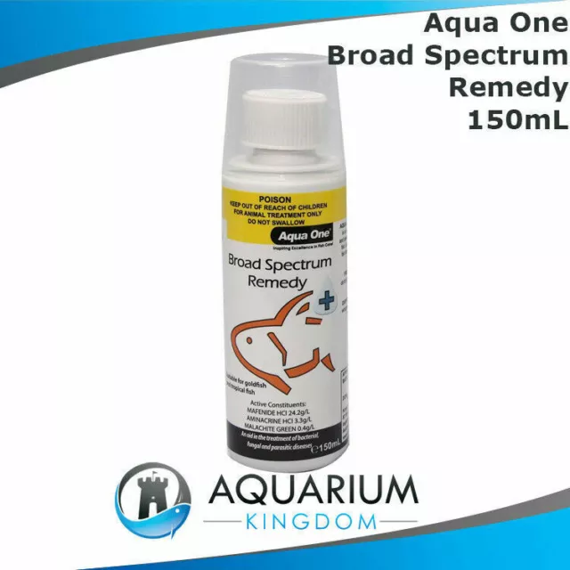 Aqua One Broad Spectrum Remedy 150mL Fish Medication Fungal Bacterial Parasitic