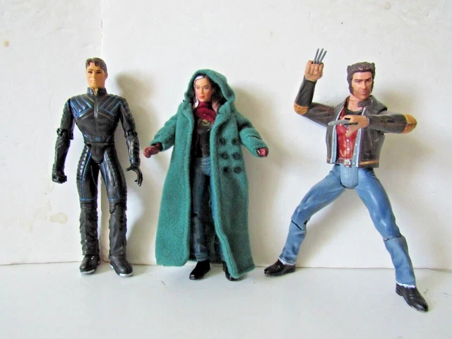 Marvel Toy Biz X-Men The Movie Cyclops Rogue Wolverine Action Figure Lot