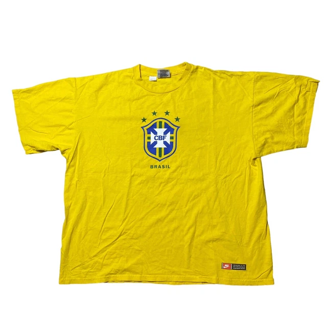 Vintage Nike Brasil Soccer Futbol T-Shirt Adult Size XL