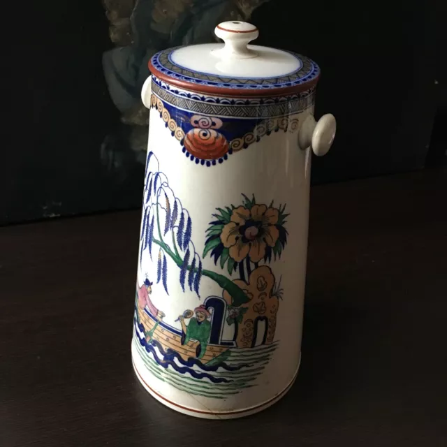 Sarreguemines LAITIERE  POT A LAIT en Faïence Décor Chinois 3