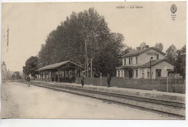 OIRY - Marne - CPA 51 - la Gare - vue intérieure quais