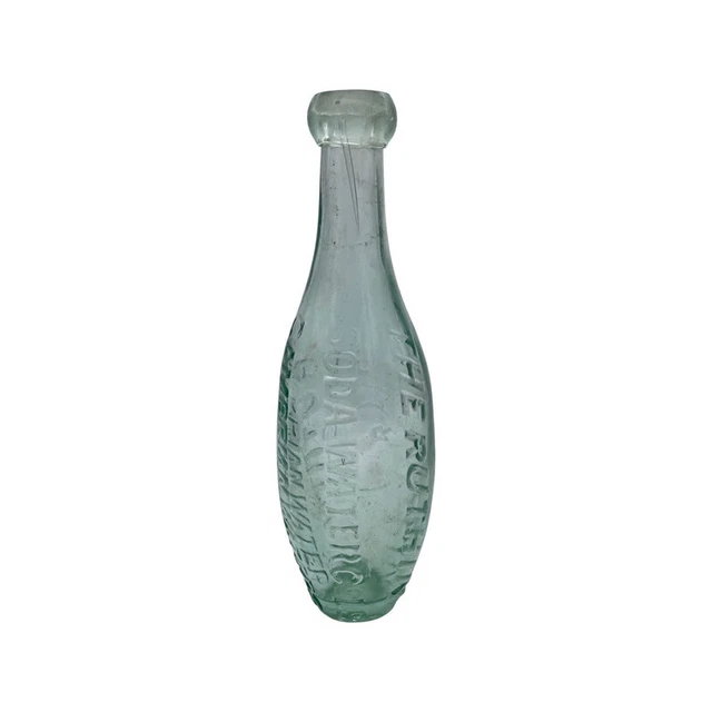 Ruthin Soda Water Co Ltd Cambrian Waters Wales Flat Bottom Hamilton Clear Bottle