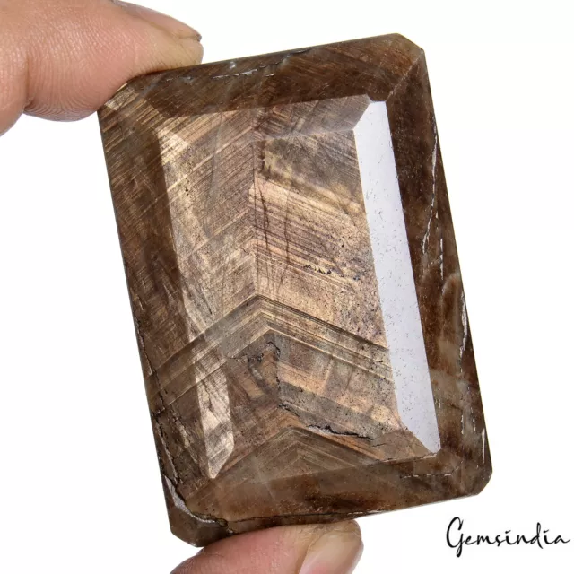 570 Cts Natural Untreated Brown Sapphire Octagon Cut Huge Loose Earth Mined Gem