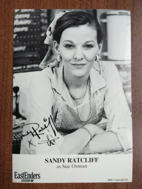 SANDY RATCLIFF *Sue Osman* EASTENDERS PRE-SIGNED FAN CAST CARD AUTOGRAPH