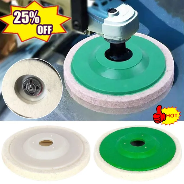 1X Round Wool Buffing Pad Polishing Wheel Felt Buffer Disc for Angle Grinder