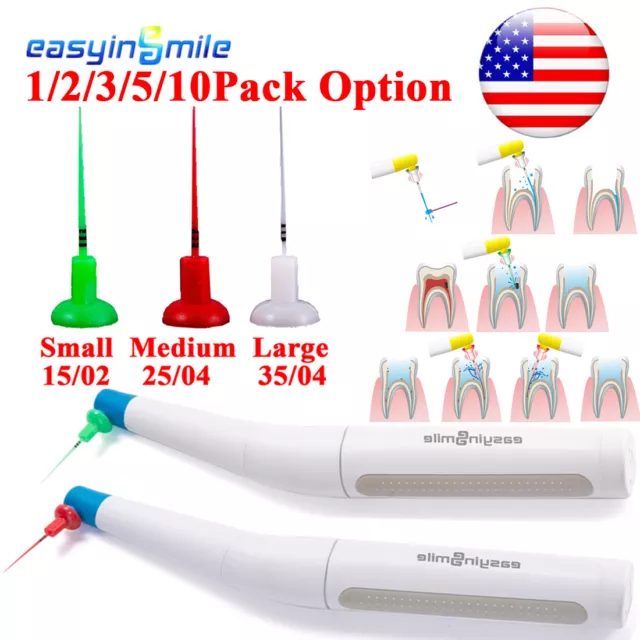 Dental Endo Activator Sonic Irrigator Handpiece EASYINSMILE Bendable Tip 1-10Pk